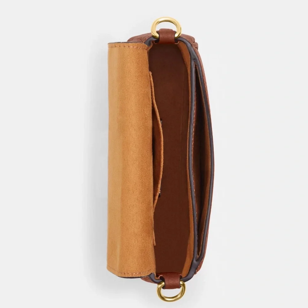 NWT COACH Amelia Small Leather Saddle Bag - Picture 3 of 6